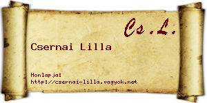 Csernai Lilla névjegykártya