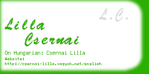 lilla csernai business card